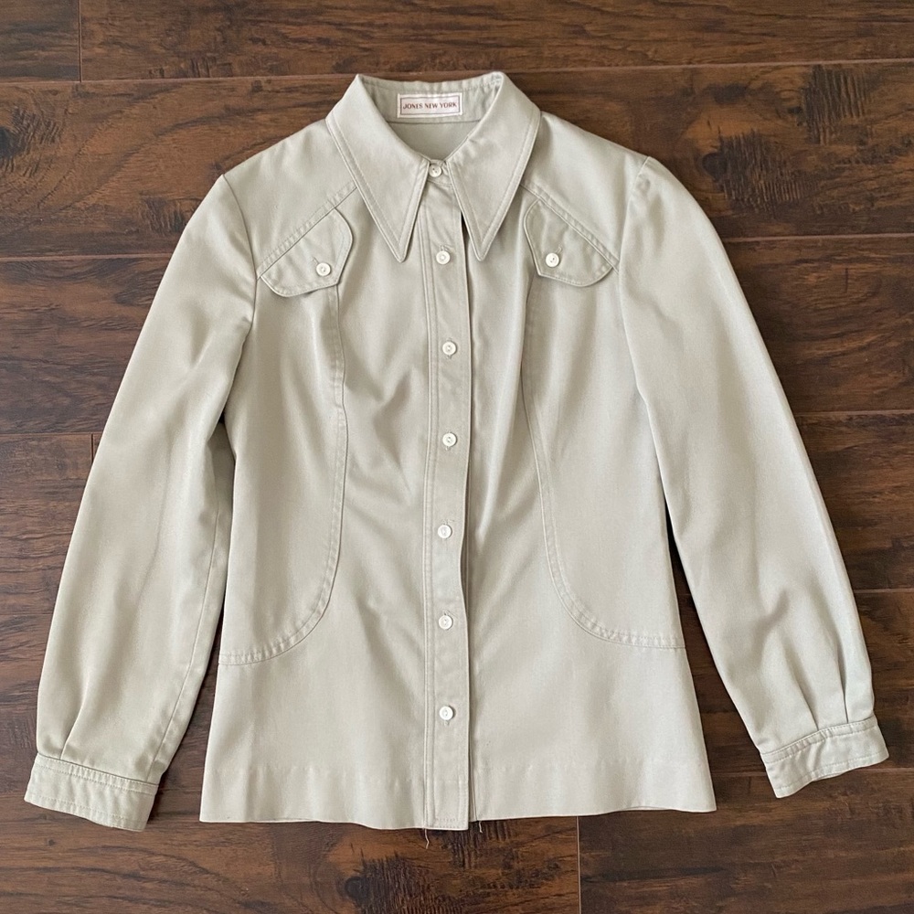 70s vintage jones new york button up size S